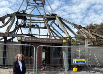 Moderator visits wreck of ‘iconic’ church devastated by hearth