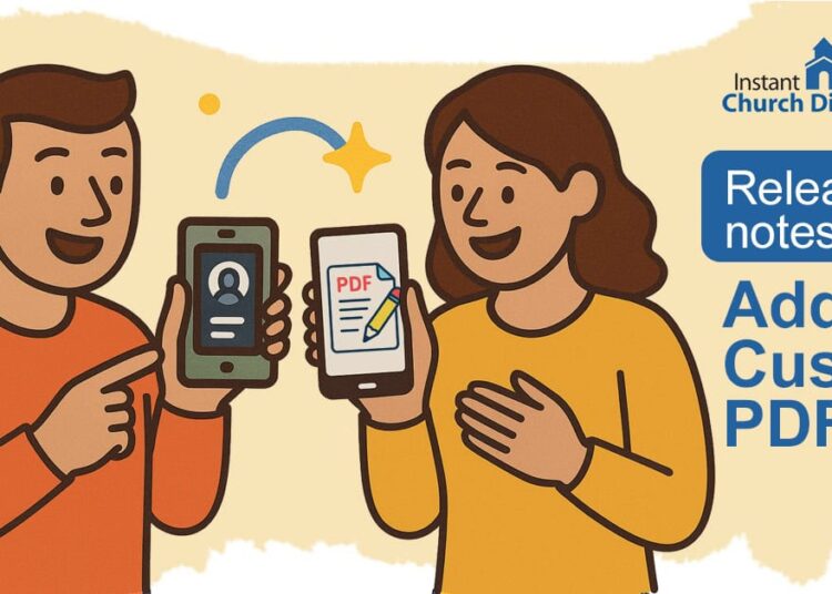 The way to Add Customized PDFs to Prompt Church Listing